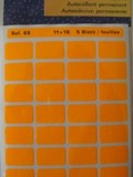Etiketten 11x18 mm fluo orange