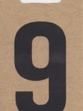 Zahl "9", schwarz