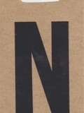 Buchstabe "N", schwarz